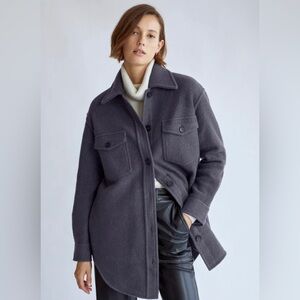Aritzia Wilfred Free The Ganna™ Shirt Jacket | Elegant Charcoal